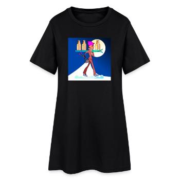 SKI PARTY SKIEUR BIÈRE - Robe T-shirt Femme - noir - Devant