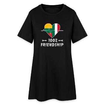 Lithuania and Italy 100% friendship - Women’s T-Shirt Dress - black - Front