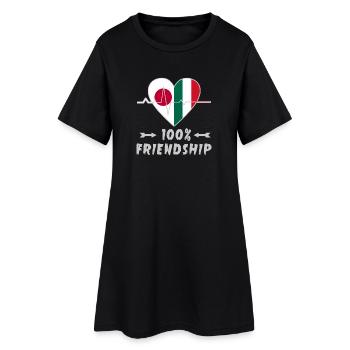 Le Japon et l'Italie : une amitié à 100 % - Robe T-shirt Femme - noir - Devant