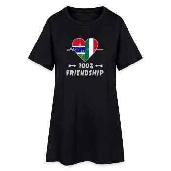 100 % amitié entre la Gambie et l'Italie - Robe T-shirt Femme - noir - Devant