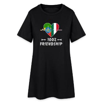 L'Éthiopie et l'Italie : amitié à 100 % - Robe T-shirt Femme - noir - Devant