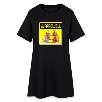 GROUPE D’ÉQUIPE D’ADIEU - Robe T-shirt Femme - noir - Devant