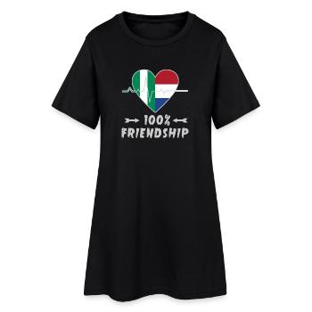 Le Nigeria et les Pays-Bas : amitié à 100 % - Robe T-shirt Femme - noir - Devant
