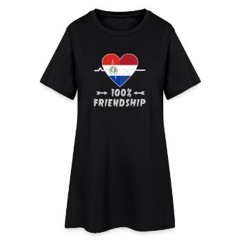 L'Autriche et les Pays-Bas : amitié à 100 % - Robe T-shirt Femme - noir - Devant