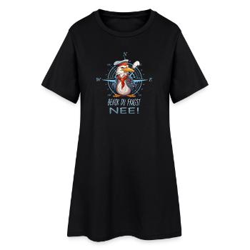 Bevor du fragst, Nee - Frauen T-Shirt-Kleid - Schwarz - Vorne