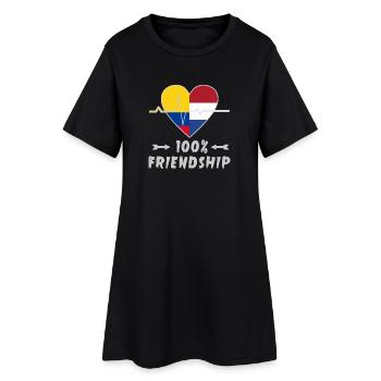 La Colombie et les Pays-Bas : amitié à 100 % - Robe T-shirt Femme - noir - Devant