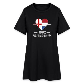 L'Angleterre et les Pays-Bas : amitié à 100 % - Robe T-shirt Femme - noir - Devant
