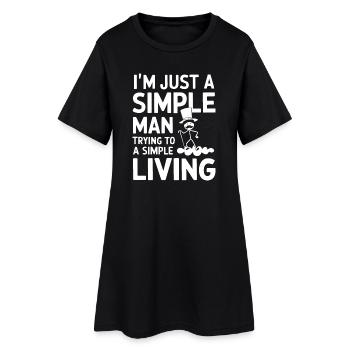 T-shirt simple homme illustration citation - Robe T-shirt Femme - noir - Devant