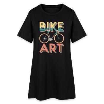 Conception artistique de vélo vibrante - Robe T-shirt Femme - noir - Devant