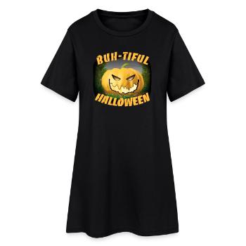 Citrouille d’Halloween - Robe T-shirt Femme - noir - Devant