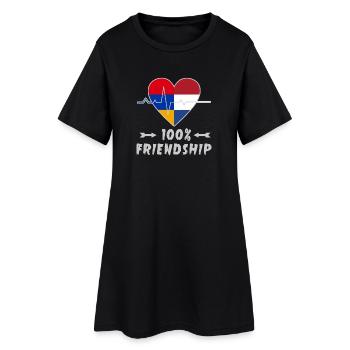 L'Arménie et les Pays-Bas : amitié à 100 % - Robe T-shirt Femme - noir - Devant