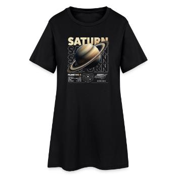 Détails de la Saturne - Robe T-shirt Femme - noir - Devant