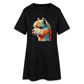 Alpaca - Women’s T-Shirt Dress - black - Front