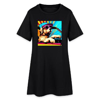 Dog - Women’s T-Shirt Dress - black - Front