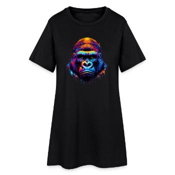 Gorille - Robe T-shirt Femme - noir - Devant