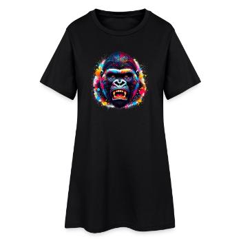 Gorille - Robe T-shirt Femme - noir - Devant