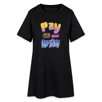 Jouez et gagnez Design rétro - Robe T-shirt Femme - noir - Devant
