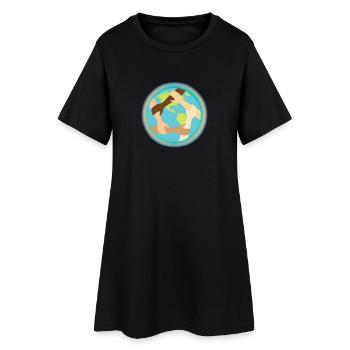 Unité mondiale et entraide - Robe T-shirt Femme - noir - Devant