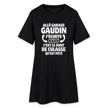 garage, garagiste, chef d'atelier - Robe T-shirt Femme - noir - Devant