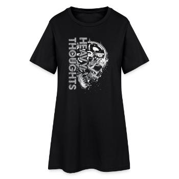Skull Vinyl Pulse Graphic - Women’s T-Shirt Dress - black - Front