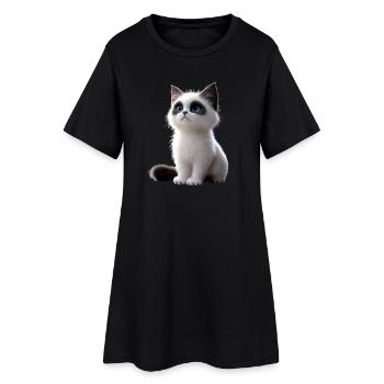 Chat Ragdoll Chat Ragdoll Chat Mignon Chats Ragdoll - Robe T-shirt Femme - noir - Devant