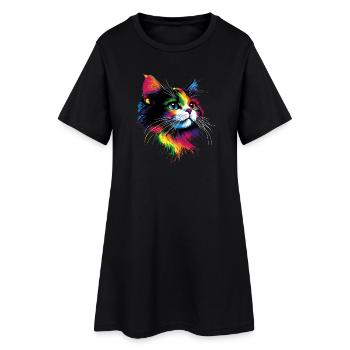 Chat Ragdoll Chat Ragdoll Chat Mignon Chats Ragdoll - Robe T-shirt Femme - noir - Devant
