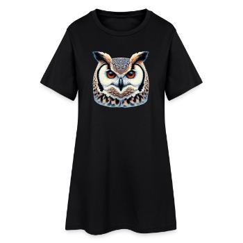Owl - Women’s T-Shirt Dress - black - Front