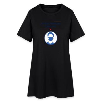 Auf dem Maskenball - Frauen T-Shirt-Kleid - Schwarz - Vorne