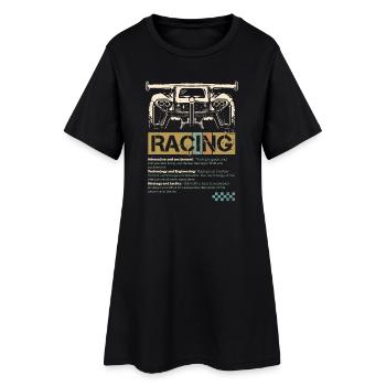 Racing Auto retro Tuning Tuner GT Race Symbol Logo - Frauen T-Shirt-Kleid - Schwarz - Vorne