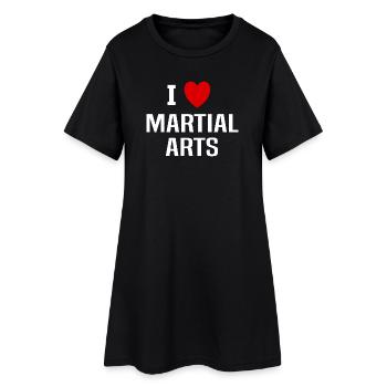 J'adore les arts martiaux - Robe T-shirt Femme - noir - Devant