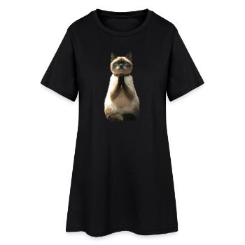 Chat Birman Chat Birman Sacré Chat Birman Mignon Chats Birmans - Robe T-shirt Femme - noir - Devant