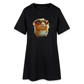 Cochon d’Inde Rongeurs Capybara Rongeur mignon - Robe T-shirt Femme - noir - Devant
