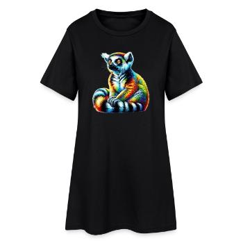 Lémurien - Robe T-shirt Femme - noir - Devant