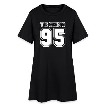 TECHNO 95 - Robe T-shirt Femme - noir - Devant