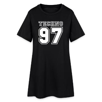 TECHNO 97 - Robe T-shirt Femme - noir - Devant