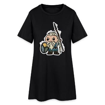 Wikinger | Krieger | Zwerg - Frauen T-Shirt-Kleid - Schwarz - Vorne