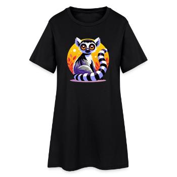 Lémurien - Robe T-shirt Femme - noir - Devant