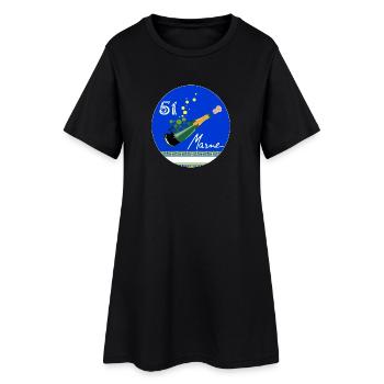 Marl - Women’s T-Shirt Dress - black - Front