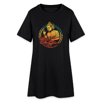 Bouddha DJ - Robe T-shirt Femme - noir - Devant