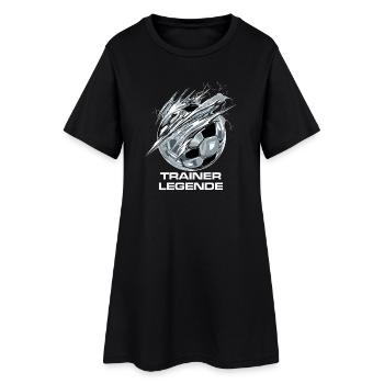 Ballon Soccer Soccer - Entraîneur Légende - Cadeau - Robe T-shirt Femme - noir - Devant
