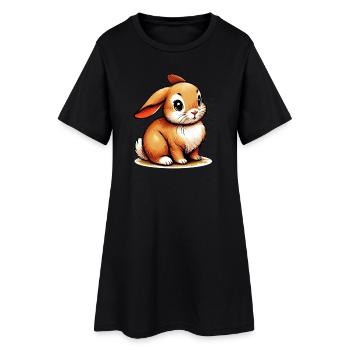 Rabbit - Women’s T-Shirt Dress - black - Front