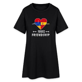 L'Arménie et l'Espagne : amitié à 100 % - Robe T-shirt Femme - noir - Devant