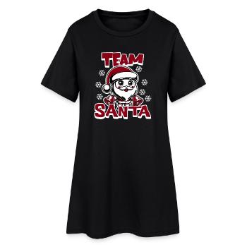 Équipe du Père Noël - Robe T-shirt Femme - noir - Devant
