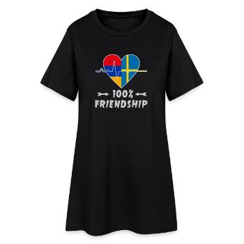 L'Arménie et la Suède : amitié à 100 % - Robe T-shirt Femme - noir - Devant