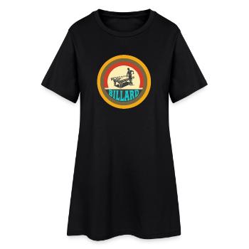 Billard au design vintage - Robe T-shirt Femme - noir - Devant