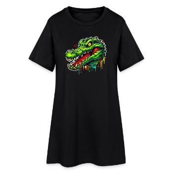 Crocodile - Robe T-shirt Femme - noir - Devant