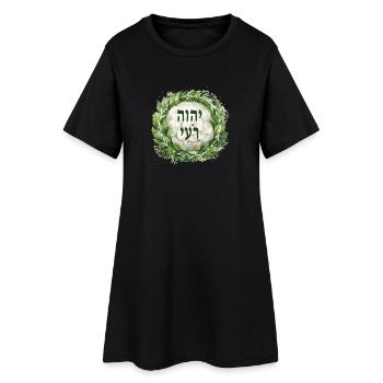 Nom hébreu de Dieu YHWH Rohi - Robe T-shirt Femme - noir - Devant