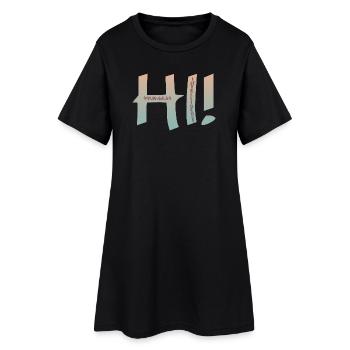 HI HUMAN INTELLIGENCE - Women’s T-Shirt Dress - black - Front