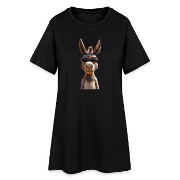 Âne domestique Âne équitation Écurie Amour Mignon Âne - Robe T-shirt Femme - noir - Devant