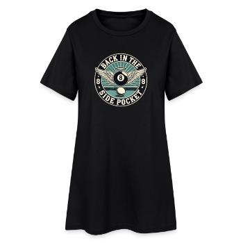 Retour dans la poche latérale - billard - Robe T-shirt Femme - noir - Devant